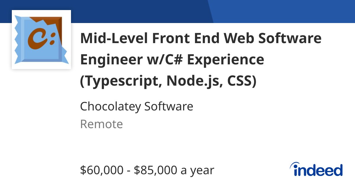 chocolateynuget's tweet card. Chocolatey Software