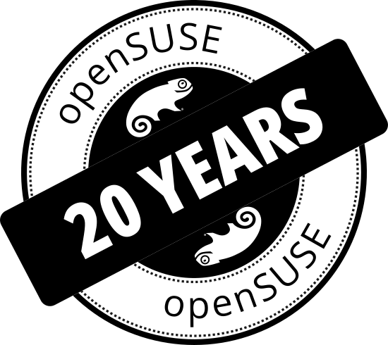 openSUSE's tweet card. Contributors and community members are encouraged to celebrate the openSUSE Project’s 20th anniversary by sharing some of their favorite moments from the pas...