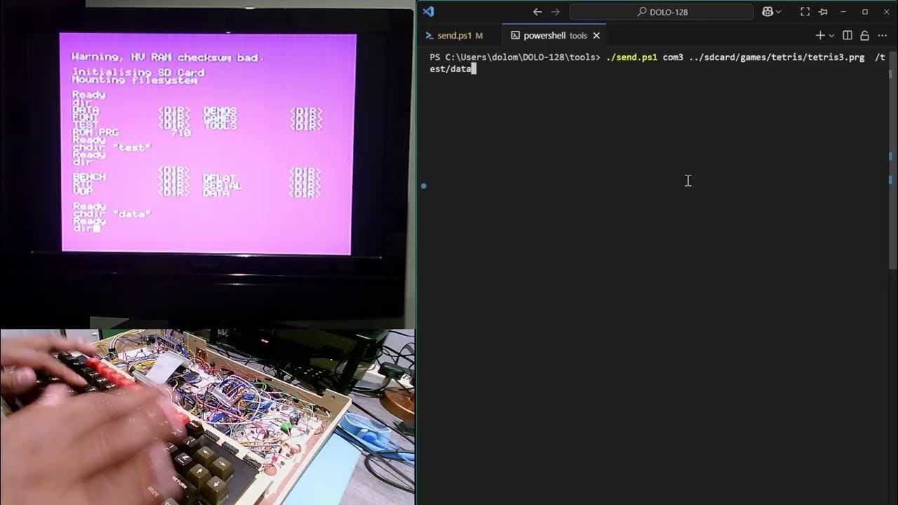 6502nerd's tweet card. Homebrew serial protocol for my 6502 homebrew computer plus speed test