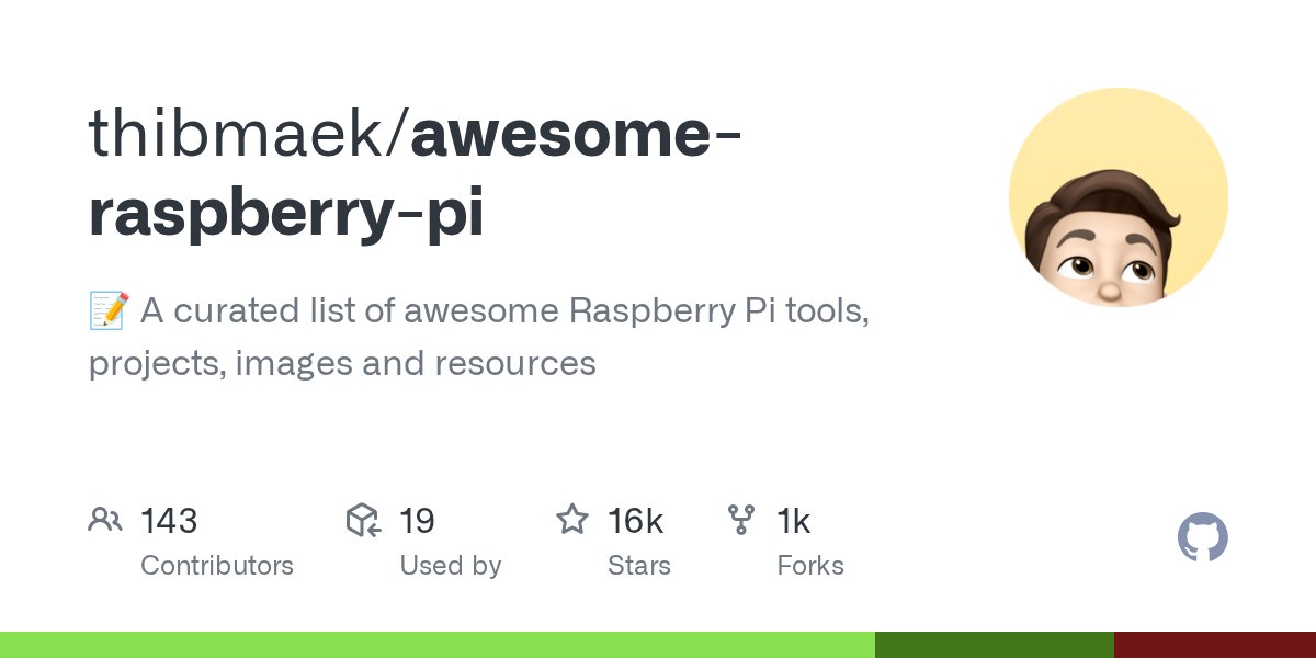 firozkhxn_'s tweet card. 📝 A curated list of awesome Raspberry Pi tools, projects, images and resources - thibmaek/awesome-raspberry-pi