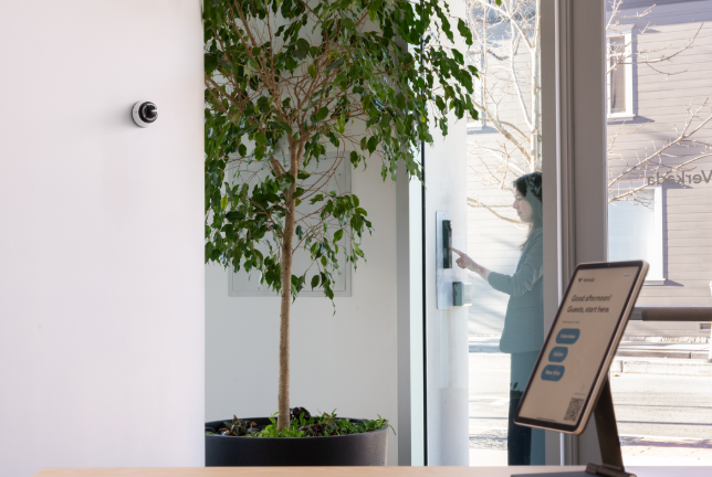 ParallelTech's tweet card. Modernize guest check-ins with a secure, integrated visitor management system. Seamless integration with access control and video surveillance.