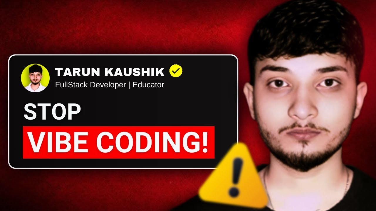 CodingMaster6's tweet card. Stop Vibe Coding | Dark Side of Vibe Coding 😱
