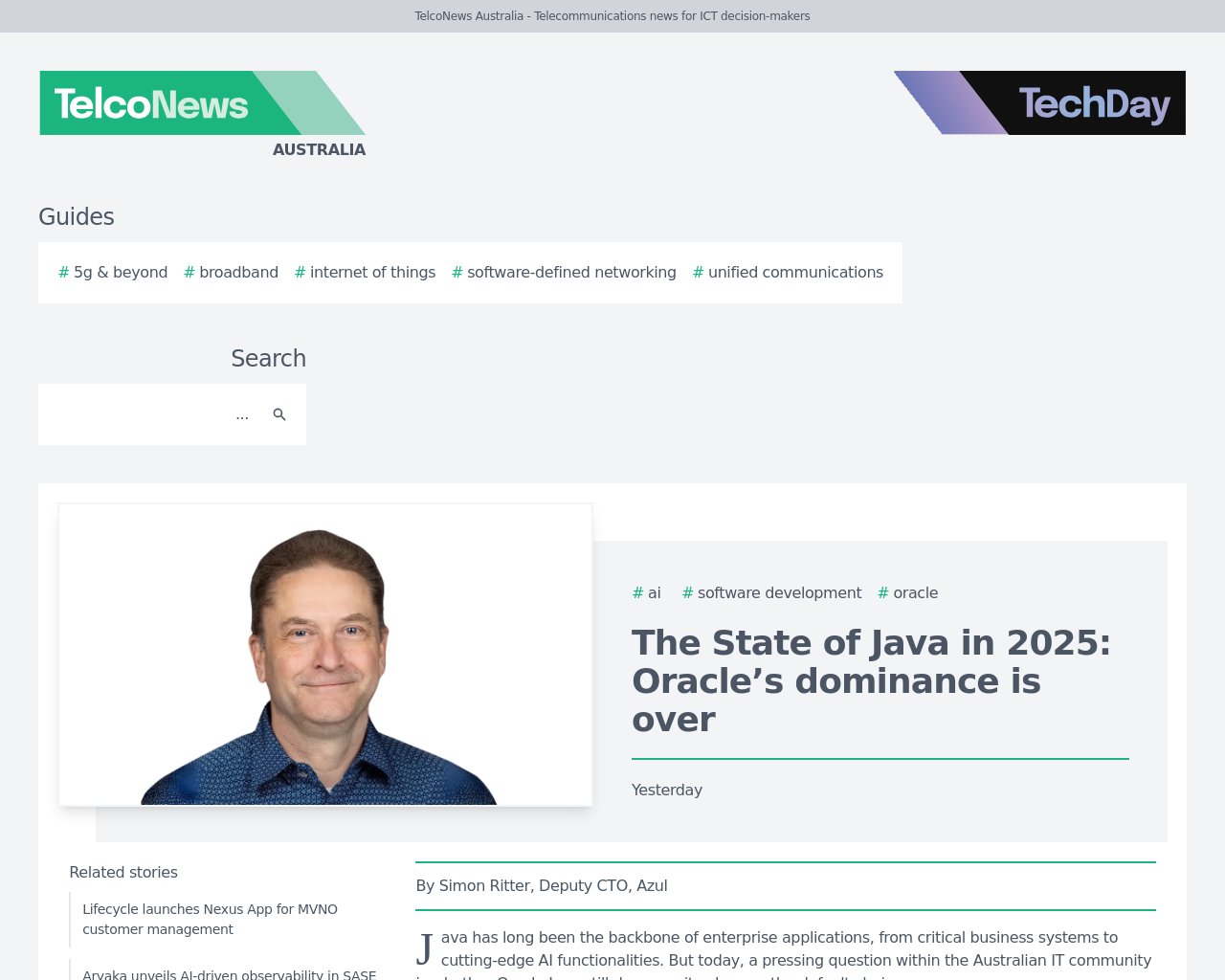 managetech_inc's tweet card. 要約 オーストラリアのITコミュニティ内で、Oracle Javaが依然として最適な選択肢であるかが問われてい