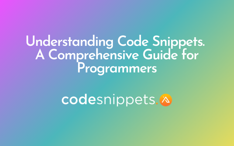 codesnippets_ai's tweet card. Programming can often be a daunting task, especially for beginners trying to grasp complex concepts. One effective way to simplify these complexities is through the use of code snippets.