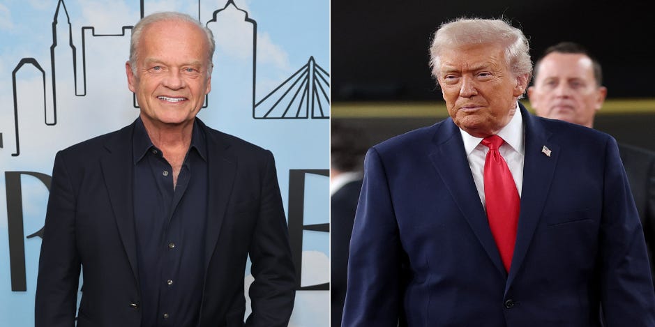 LessGovMoreFun's tweet card. "Frasier" star Kelsey Grammer told Fox News he believes Donald Trump is "maybe the greatest" president in U.S. history.