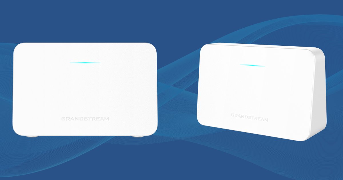 GrandstreamNet's tweet card. Ideal for small businesses and home networks, the GWN7062E and GWN7062ET provide Wi-Fi 6 connectivity to up to 128 simultaneous clients