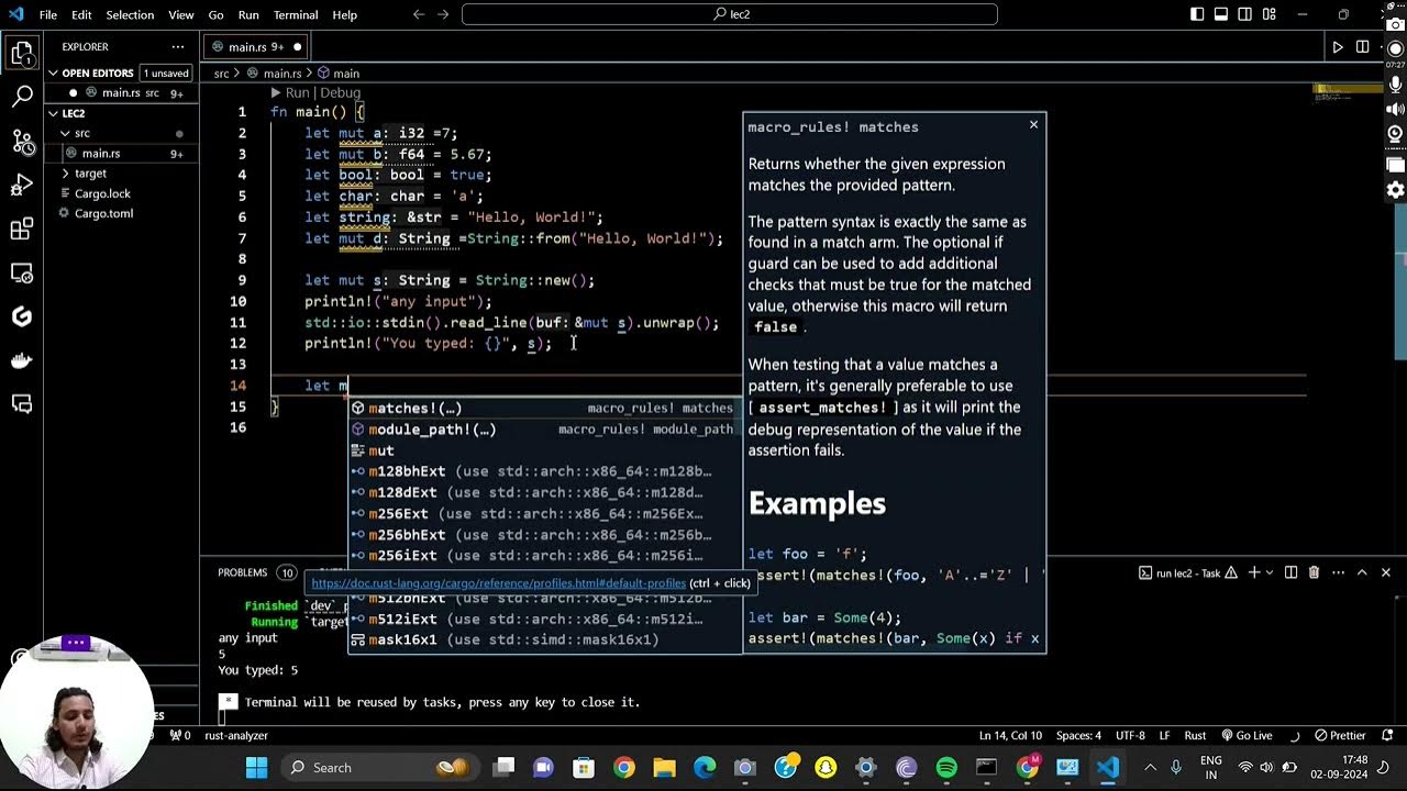 MohtashimNawaz's tweet card. RUST - Data Types and I/O || Rust Series for Beginners
