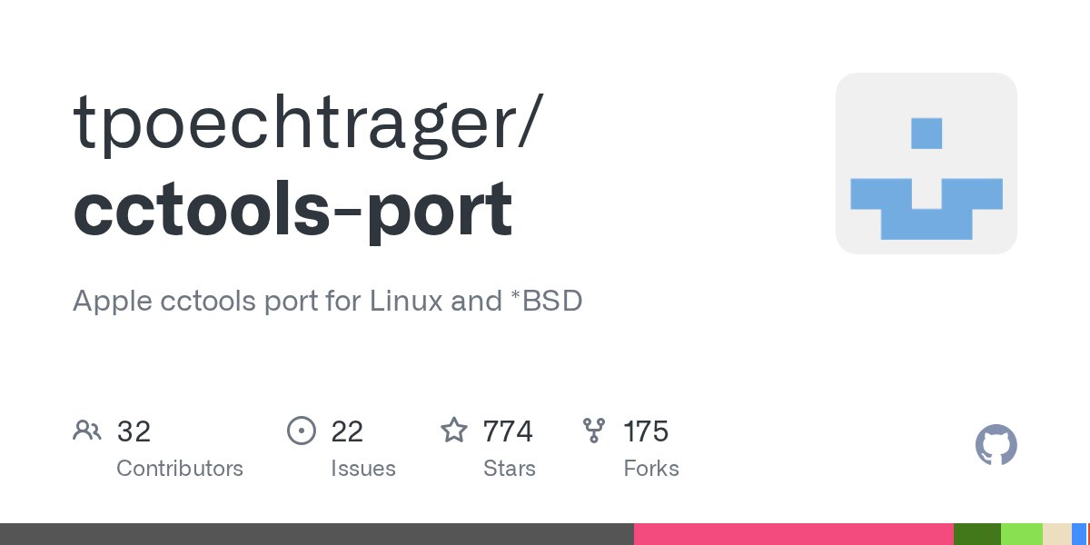 oss_clang's tweet card. Apple cctools port for Linux and *BSD. Contribute to tpoechtrager/cctools-port development by creating an account on GitHub.