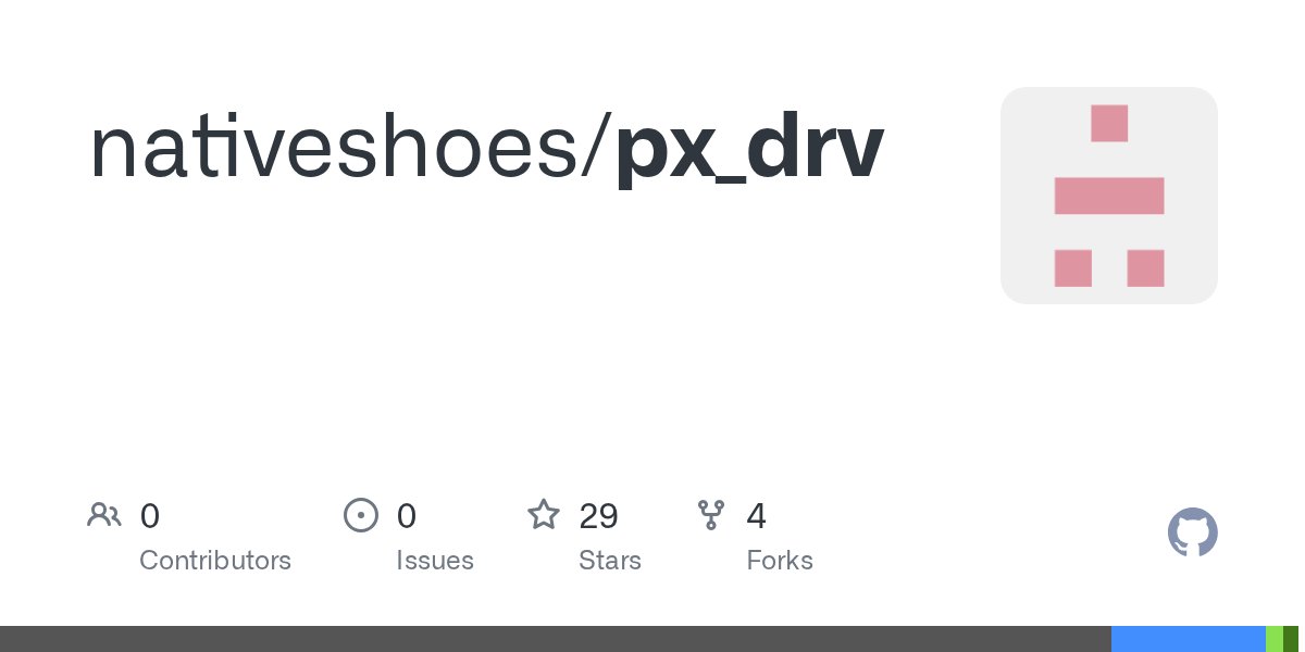 oss_clang's tweet card. Contribute to nativeshoes/px_drv development by creating an account on GitHub.