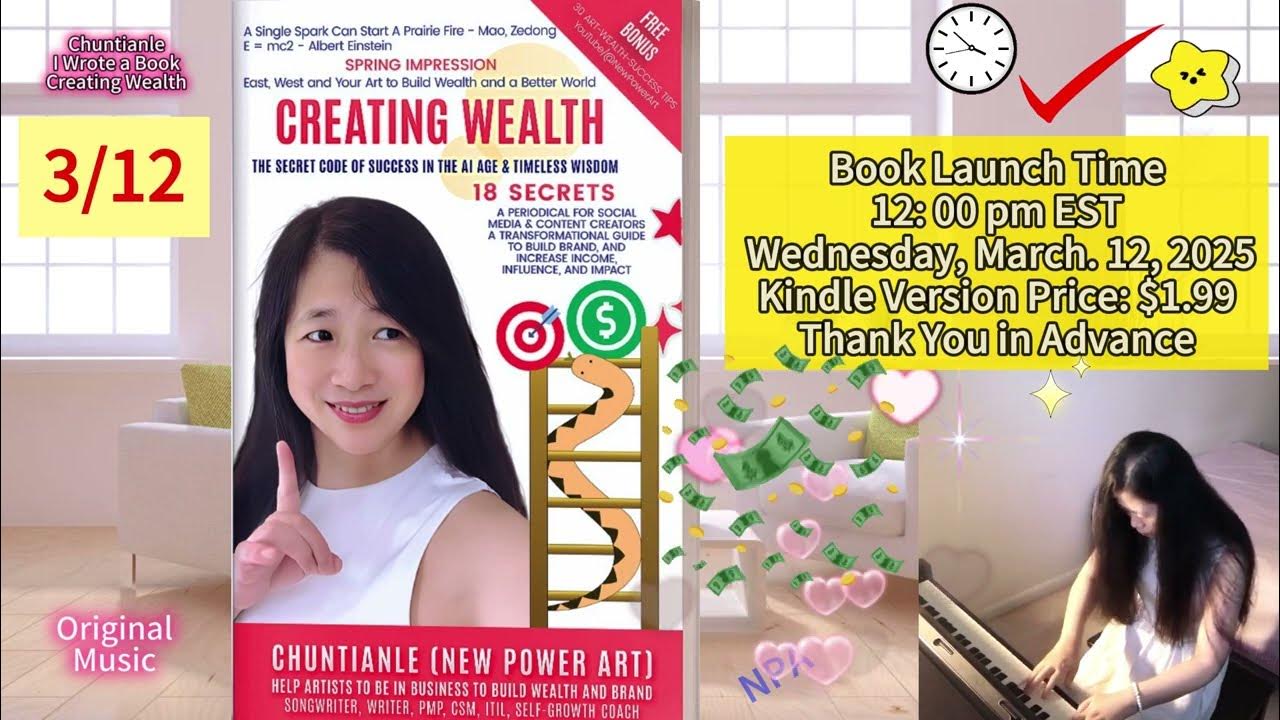 NewPowerArt's tweet card. Book Launch: 12:00 pm EST, March. 12, 2025. Creating Wealth, A...