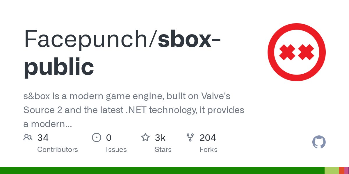 SheriefFYI's tweet card. s&box is a modern game engine, built on Valve's Source 2 and the latest .NET technology, it provides a modern intuitive editor for creating games - Facepunch/sbox-public