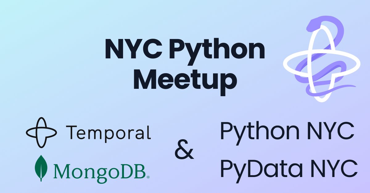 pydatanyc's tweet card. Join us for an evening of technical talks, networking, and discussion