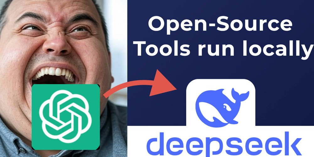 hasan_py's tweet card. Been messing around with DeepSeek R1 + Ollama, and honestly, it's kinda wild how much you can do...