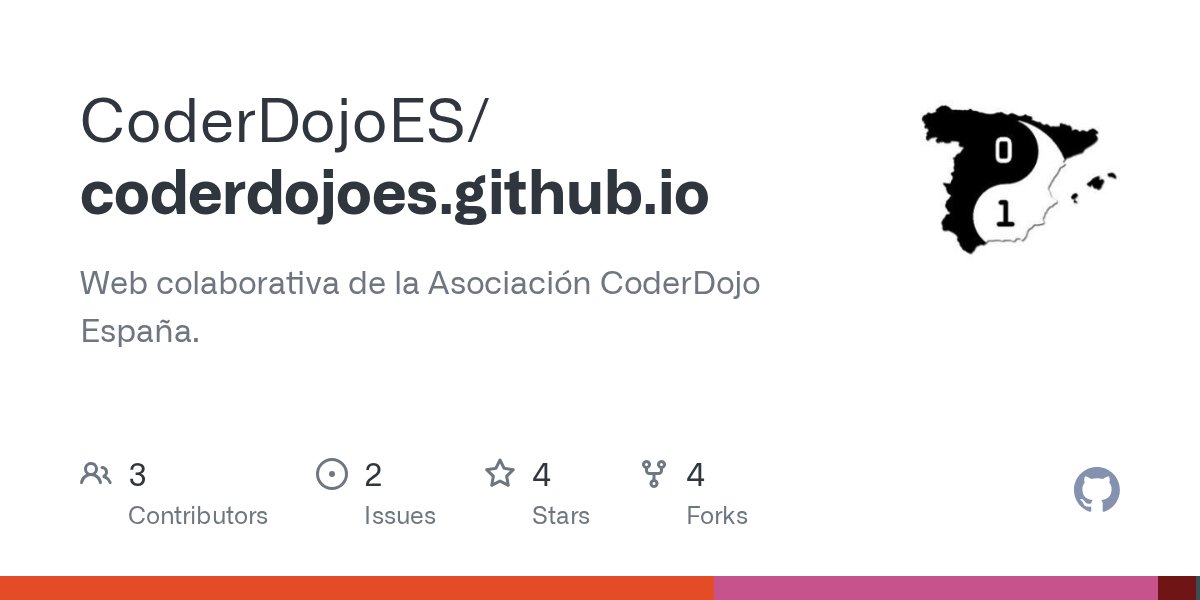CoderDojo_es's tweet card. Web colaborativa de la Asociación CoderDojo España. - GitHub - CoderDojoES/coderdojoes.github.io: Web colaborativa de la Asociación CoderDojo España.