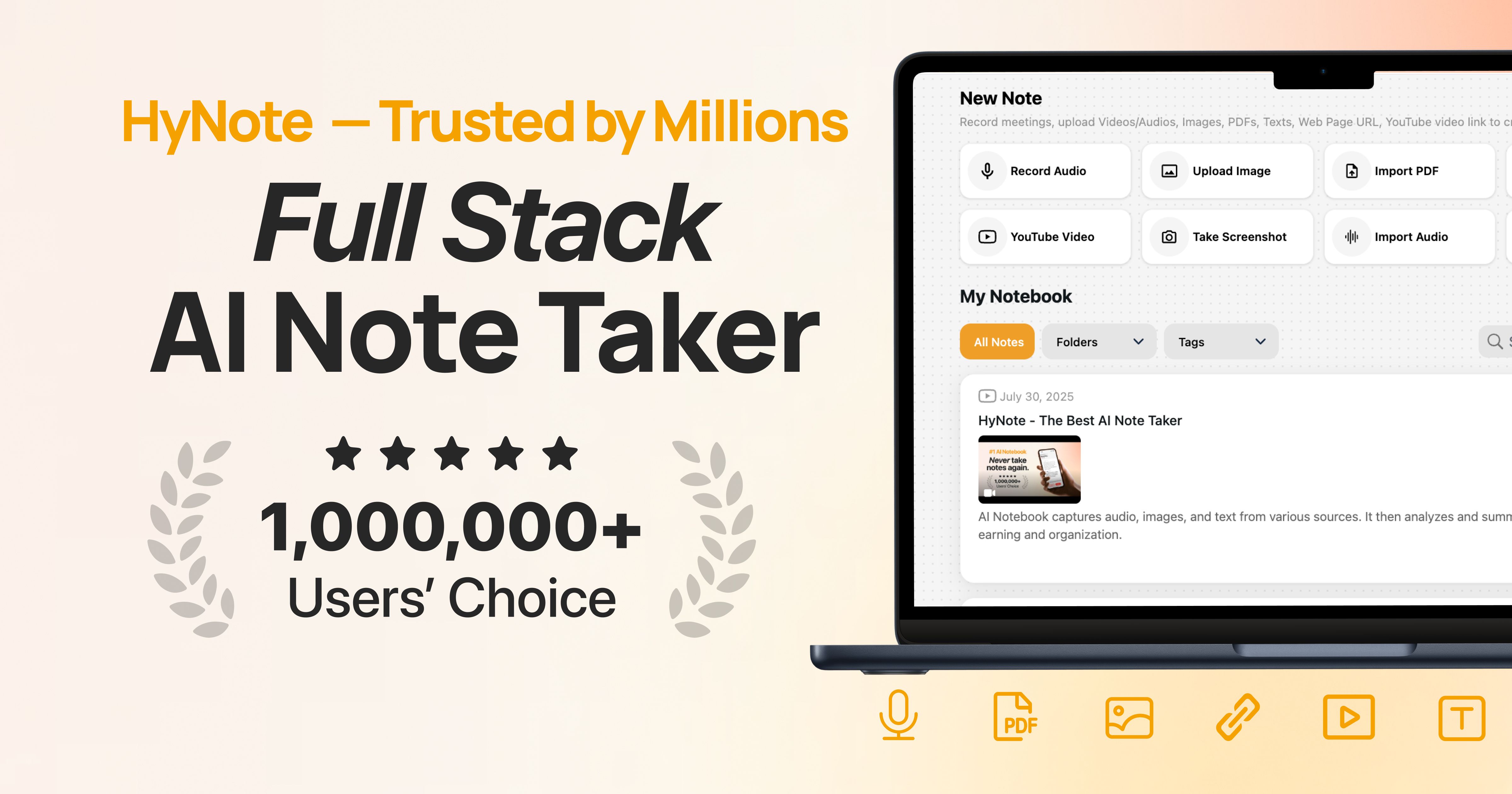 BetaList's tweet card. Full Stack AI Note Taker For Professionals