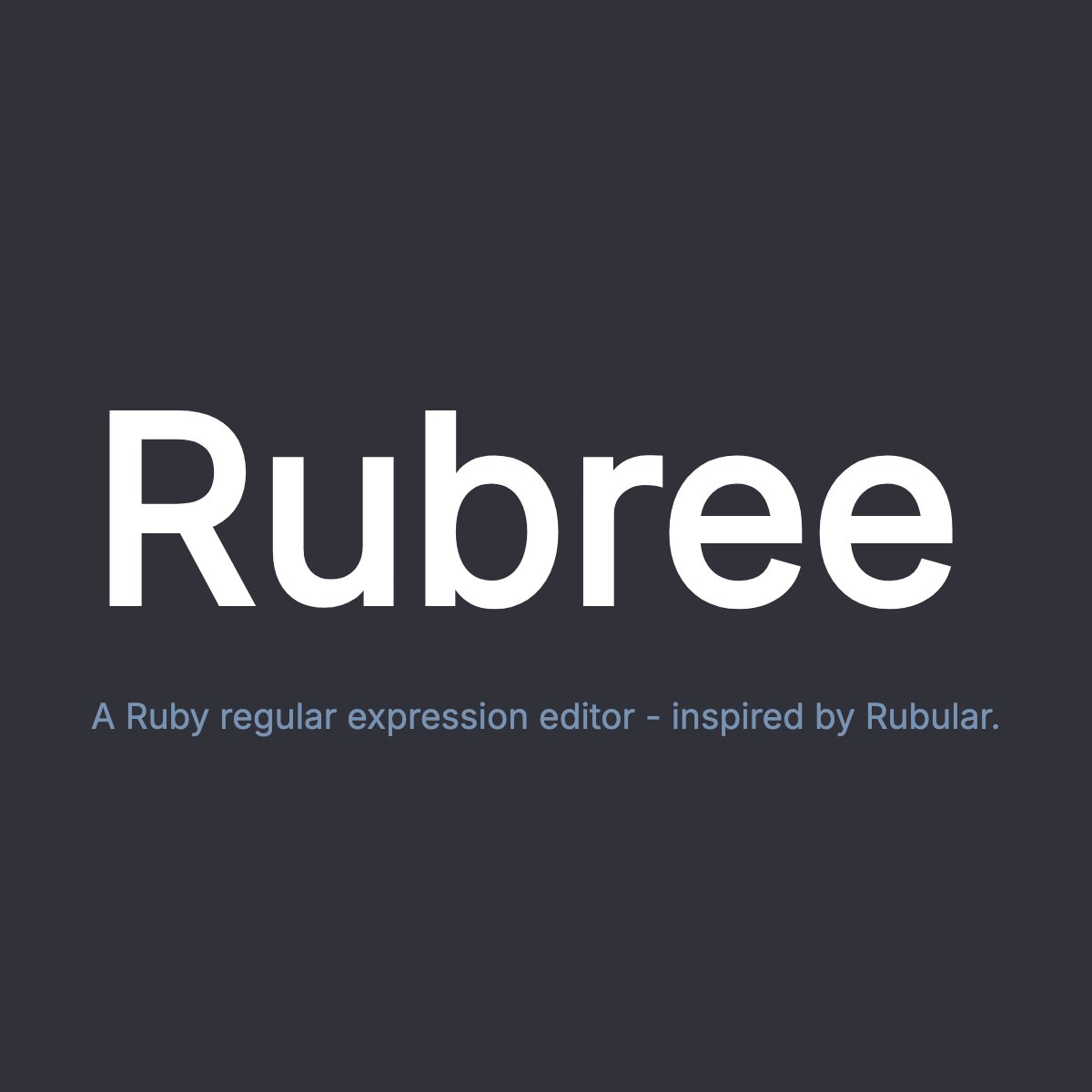 jchibbard's tweet card. A Ruby-based regular expression editor. Contribute to aim2bpg/rubree development by creating an account on GitHub.