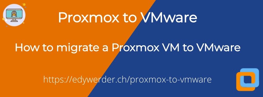 edy_werder's tweet card. Proxmox to VMware - How to migrate a Proxmox VM with just 3 commands to VMware ESXi.
