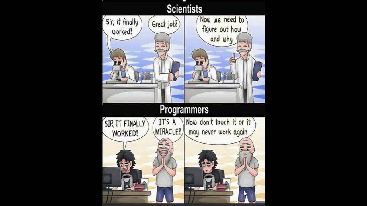 RadhikaCodeHub's tweet card. Scientist v/s Programmer Aura 999+ #coding #codeadventure #pythonpr...
