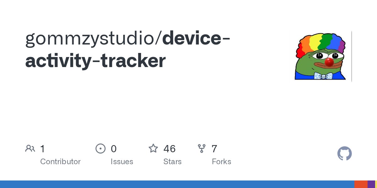 Gommzy1's tweet card. Contribute to gommzystudio/device-activity-tracker development by creating an account on GitHub.
