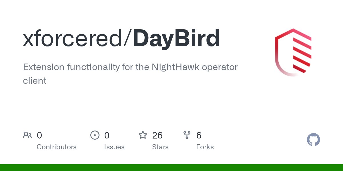 G0ldenGunSec's tweet card. Extension functionality for the NightHawk operator client - xforcered/DayBird