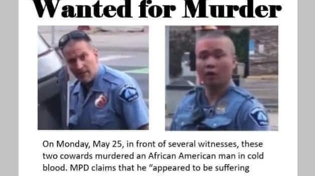 YourAnonOne's tweet card. The Minneapolis Police Officers to be charged for murder after killing innocent black man