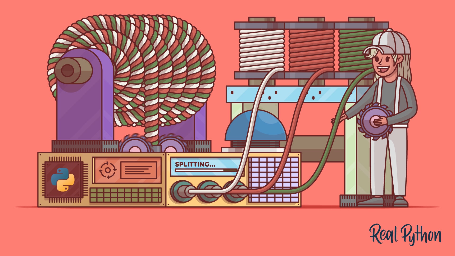 realpython's tweet card. In this quiz, you can test your Python skills when it comes to the most fundamental string operations: splitting, concatenating, and joining.