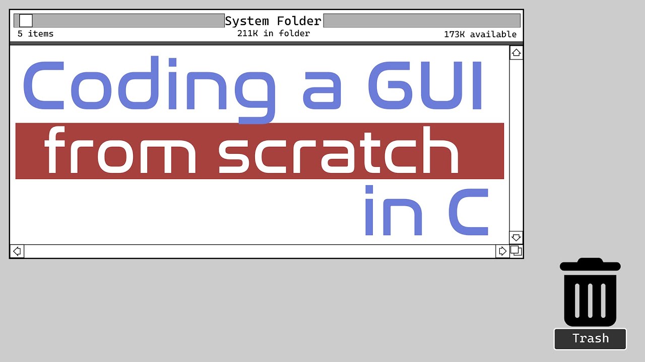 drJonasBirch's tweet card. Coding a Graphical User Interface in C - from scratch