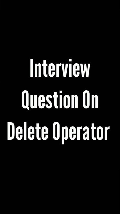 RethinkingUI's tweet card. Interview Question On Delete Operator | Frontend JavaScript Interview...