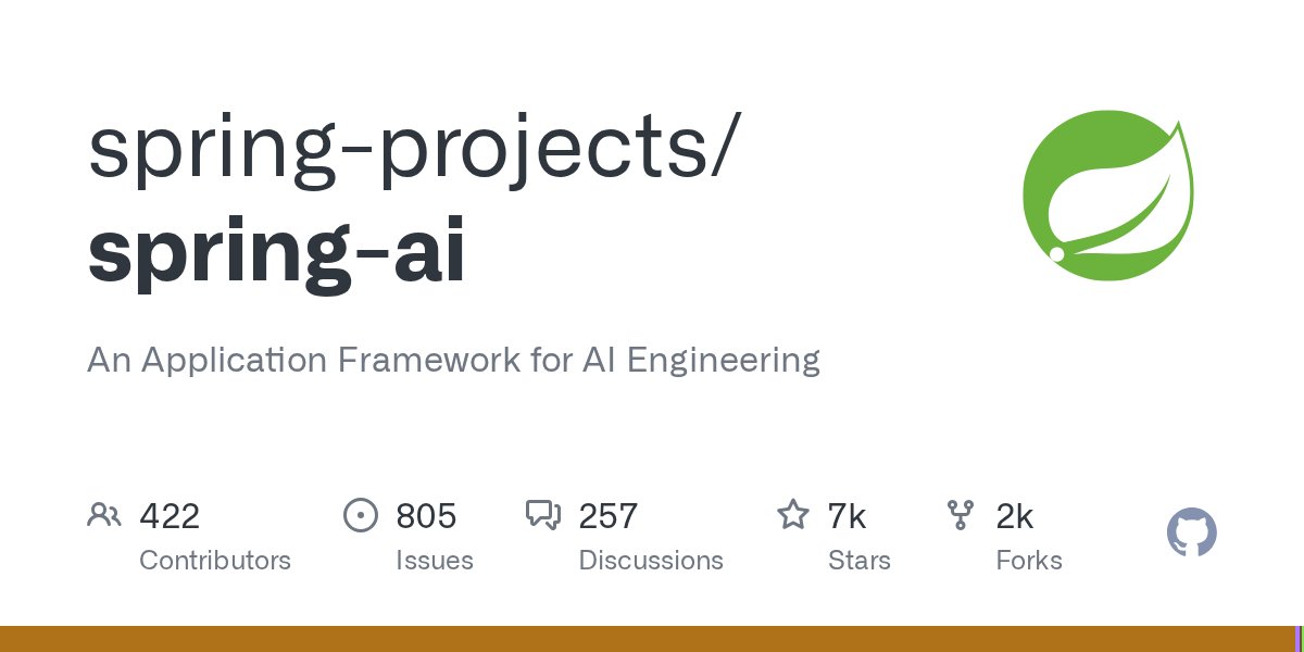 therealdanvega's tweet card. An Application Framework for AI Engineering. Contribute to spring-projects/spring-ai development by creating an account on GitHub.