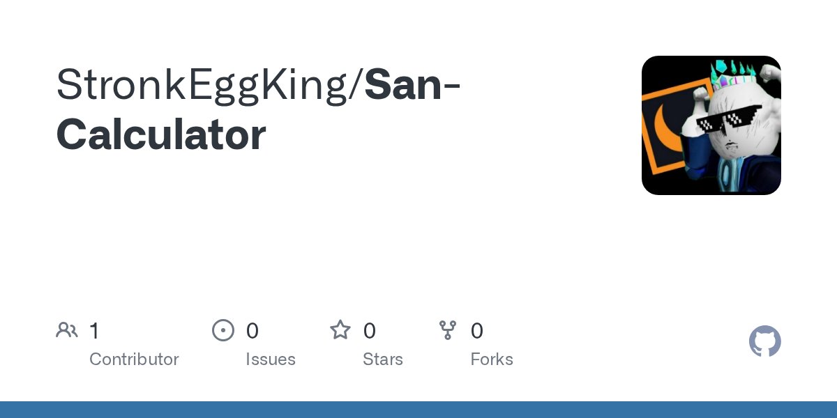 Omniranger_EGG's tweet card. Contribute to StronkEggKing/San-Calculator development by creating an account on GitHub.