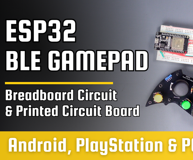 Mert_Arduino's tweet card. DIY ESP32 Bluetooth GamePad for Android, PlayStation and PC: In this project, we will first see how to build a breadboard gamepad circuit, and how you can communicate the circuit as a gamepad with an...