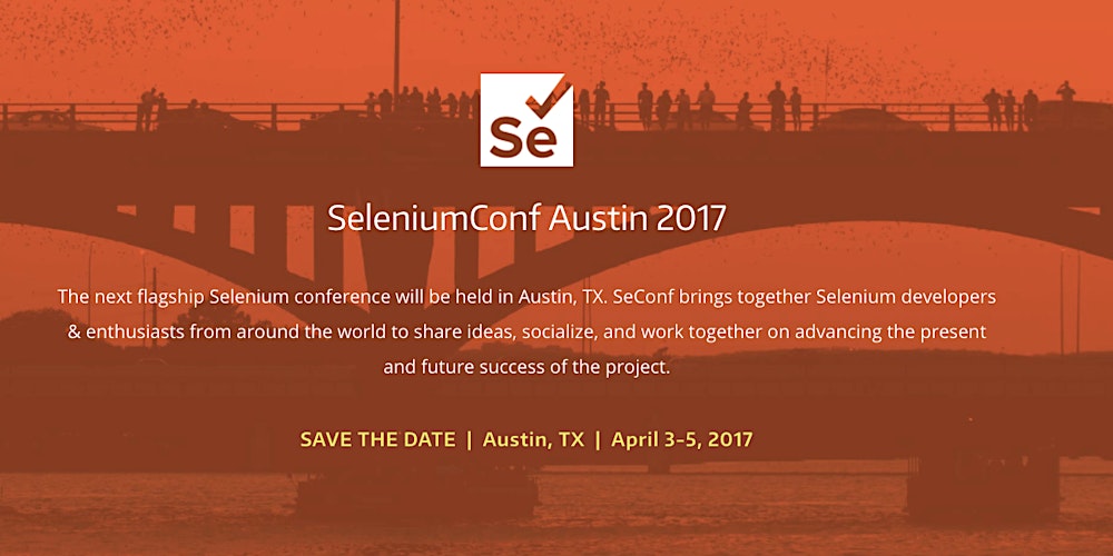 seleniumconf's tweet card. A conference that brings together Selenium developers & enthusiasts from around the world to share ideas, socialize, and work together on advancing the present and future of Selenium. Sign up HERE to...
