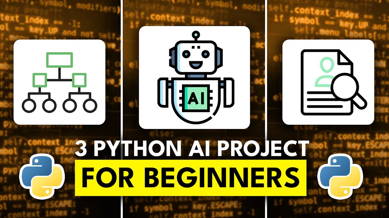 PythonPr's tweet card. 3 Python AI Projects for Beginners - Full Tutorial