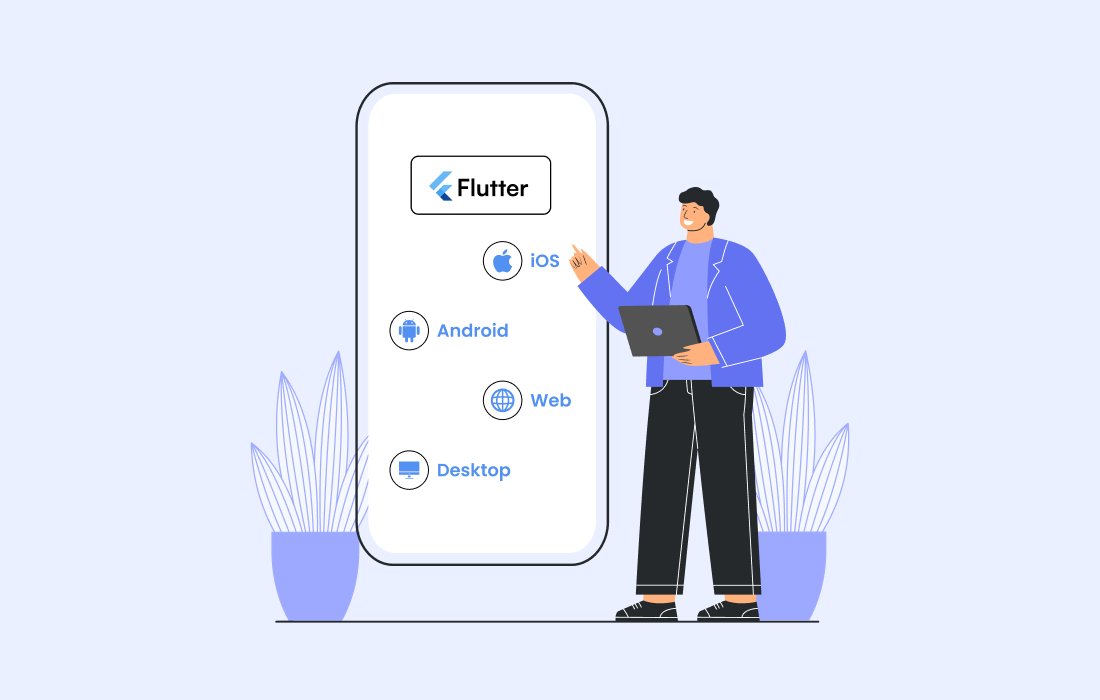 SolGuruz's tweet card. With Flutter for Hybrid Apps, You Can Target a Greater Audience and Enrich User Experience, Thanks to the Lightweight Dart Programming.