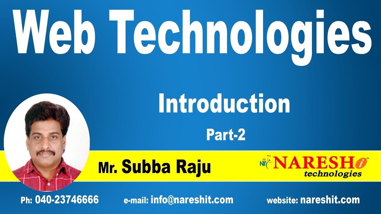 nareshitech's tweet card. Introduction to HTML - Part 2 | Web Technologies Tutorial | Mr.subb...