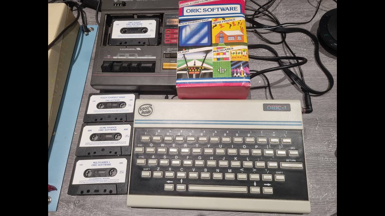 6502nerd's tweet card. Loading Oric-1 software unused since 1983!