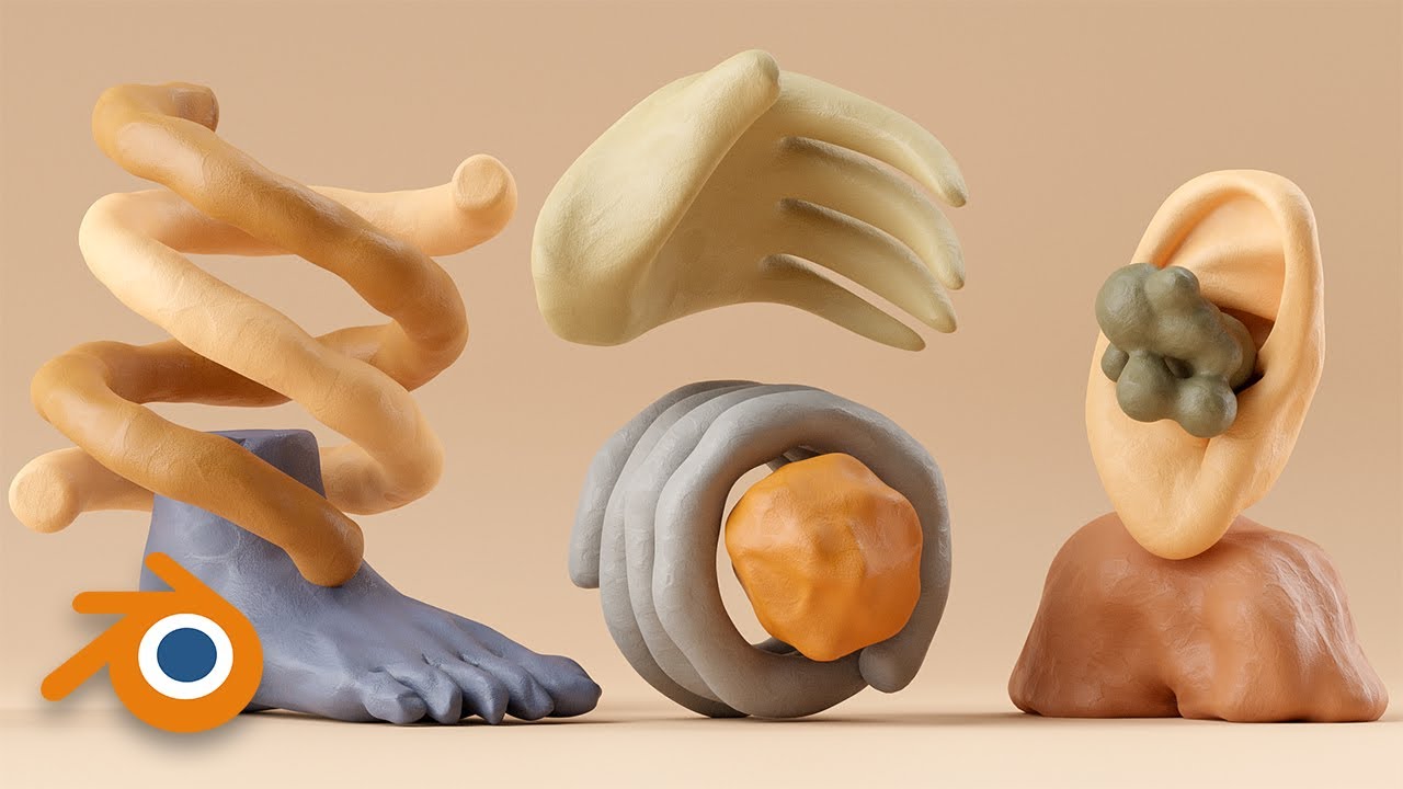 gumcats's tweet card. Create a 3D art illustration that looks like Clay (Blender Tutorial)