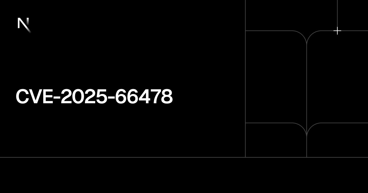 nextjs's tweet card. A critical vulnerability (CVE-2025-66478) has been identified in the React Server Components protocol. Users should upgrade to patched versions immediately.