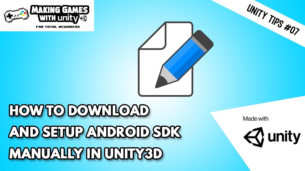 with_unity's tweet card. How to download and set up Android SDK Manually In Unity - Unity Tips...