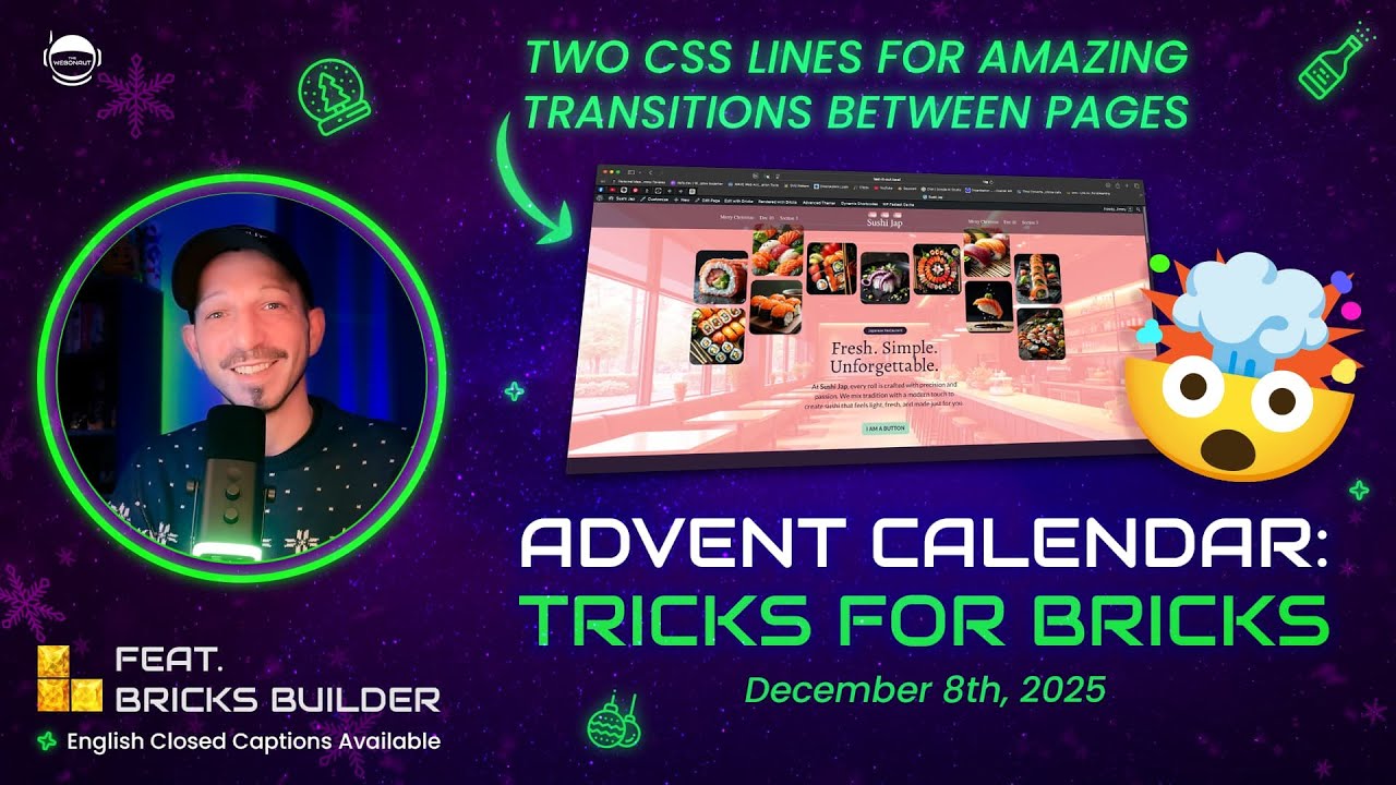 thewebonaut's tweet card. Advent Calendar: Tricks for Bricks Builder - Trick #8: Smooth Page...