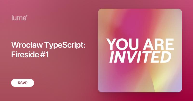 WrocTypeScript's tweet card. Hey everyone! 👋 We are excited to invite you to our TypeScript gathering in Wrocław. It will be an intimate event where we'll share knowledge and learn from…