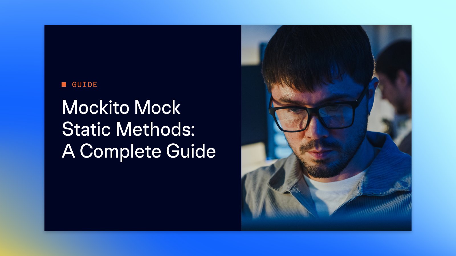 diffbluehq's tweet card. Learn how to mock static methods in Java using Mockito mockStatic(). Complete guide covering mockito-inline dependency, unit testing static methods with examples