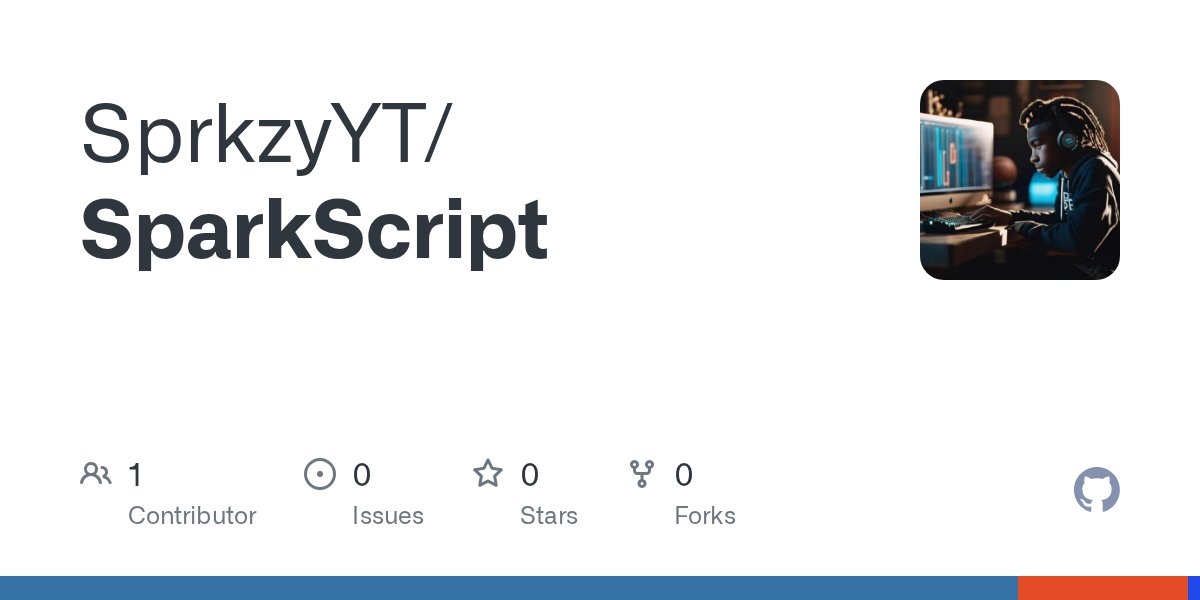 tylerdevsps's tweet card. Contribute to SprkzyYT/SparkScript development by creating an account on GitHub.