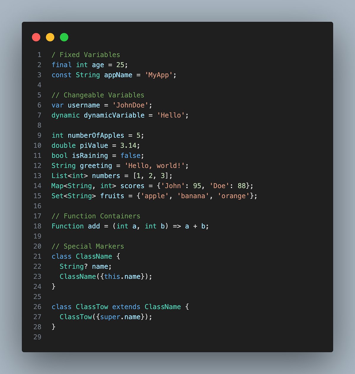 DhananjayaFer's tweet card. In Dart, Variable can be divided into several categories based on their mutability, type, and scope. Here are the main types of Variables…