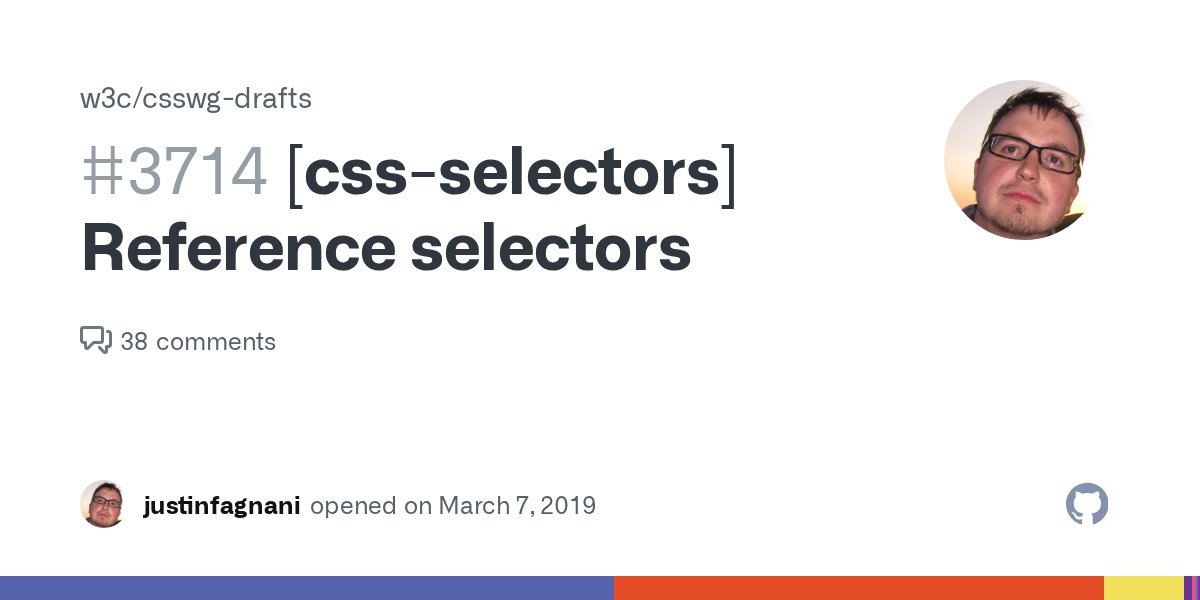 threepointone's tweet card. This proposes a new type of selector*, tentatively called a "reference", that serves as a way to uniquely identify a declarations block. References are intended to enable a number of feat...