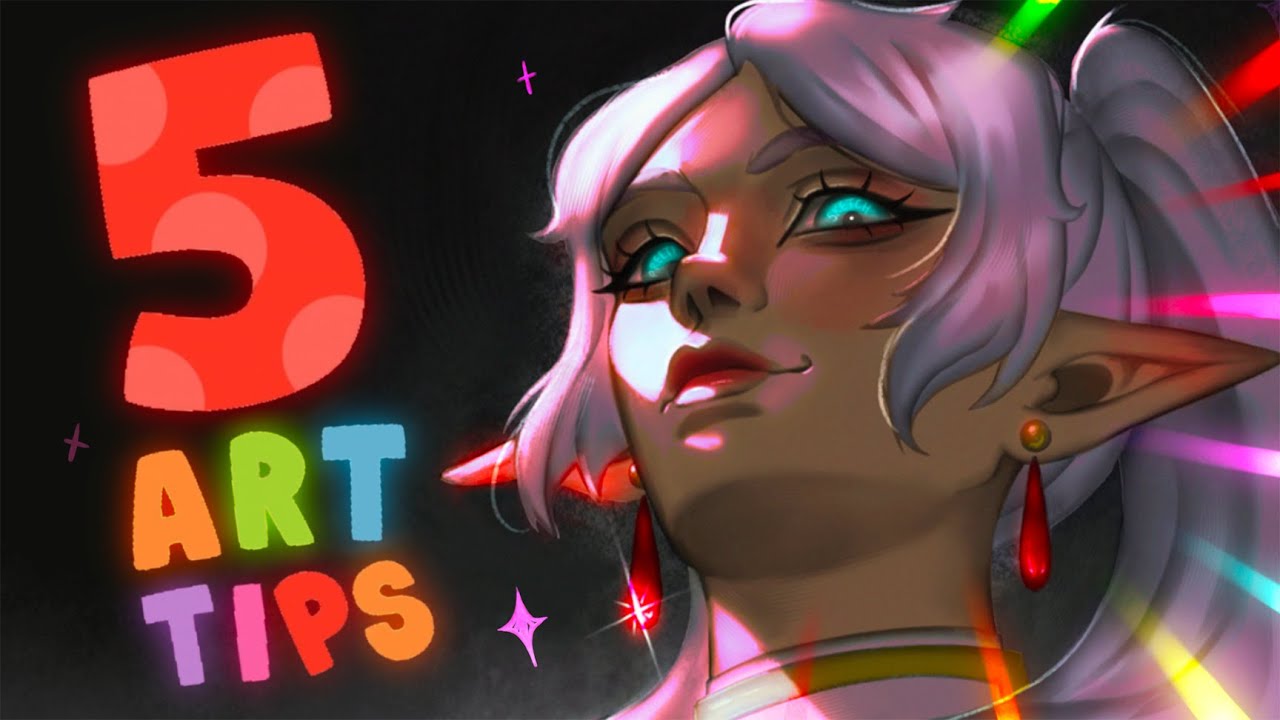 PreetiSketch's tweet card. 5 Pro Tips for Drawing Tricky Angles | Frieren Art Challenge