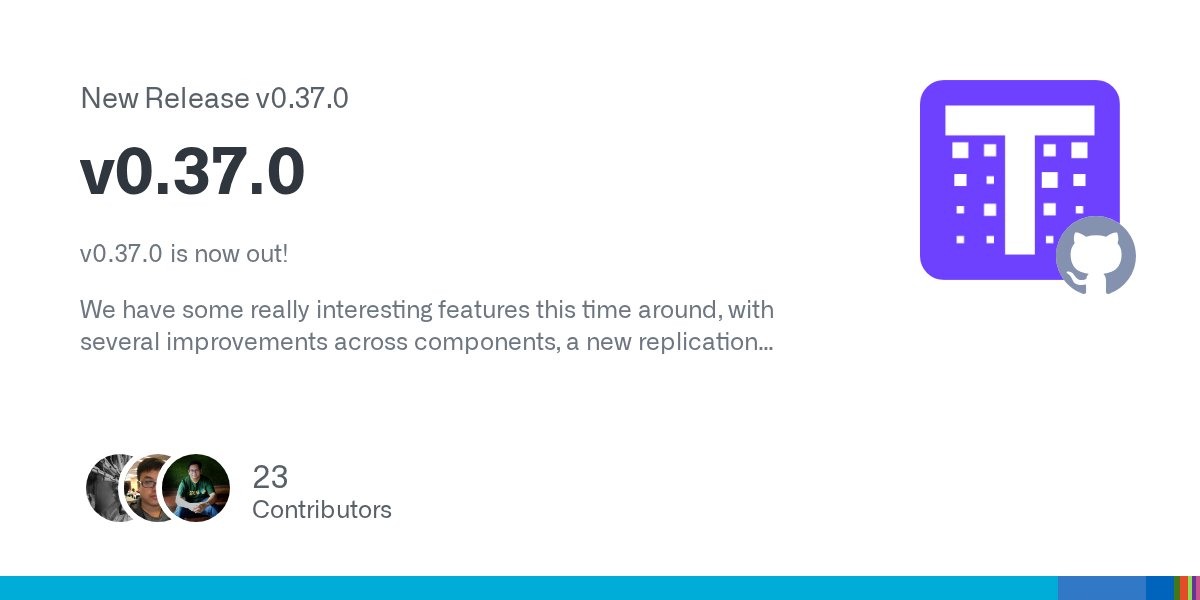 ThanosMetrics's tweet card. v0.37.0 is now out! We have some really interesting features this time around, with several improvements across components, a new replication protocol for Receivers, and even fixes for Prometheus v...