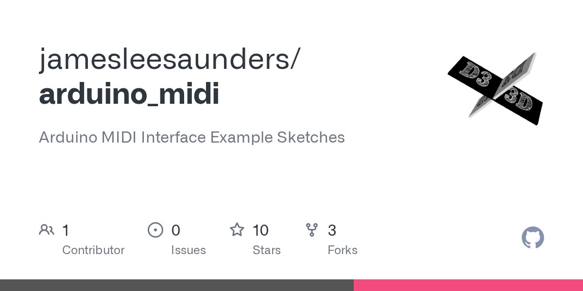 incurablemaker's tweet card. Arduino MIDI Interface Example Sketches. Contribute to jamesleesaunders/arduino_midi development by creating an account on GitHub.