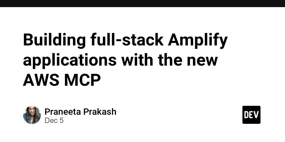 ElizabethFue12's tweet card. Learn how AWS MCP with Standard Operating Procedures helps frontend developers design, build, and deploy fullstack applications with AWS Amplify using AI-powered workflows.