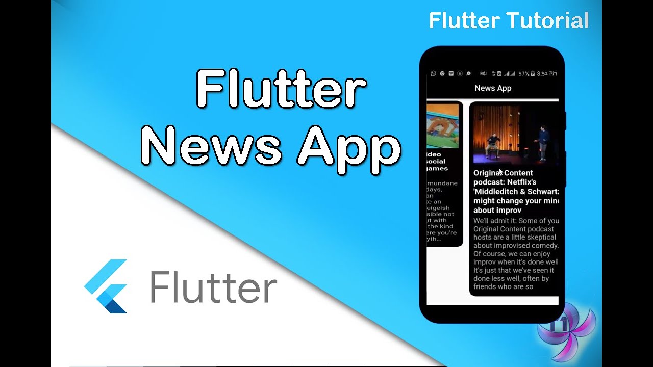Techcorder's tweet card. Flutter News App | UI | API